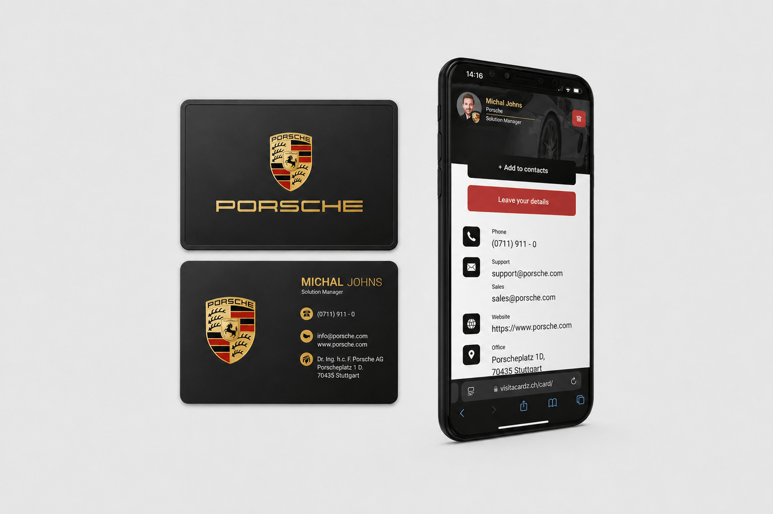 NFC visitekaart Metaal – Eigen design