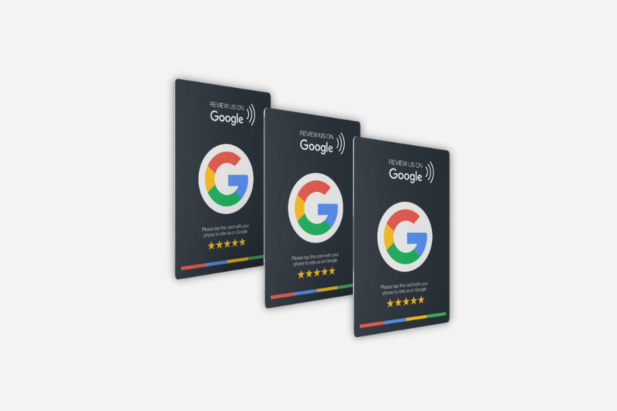 Google review kaarten zwart