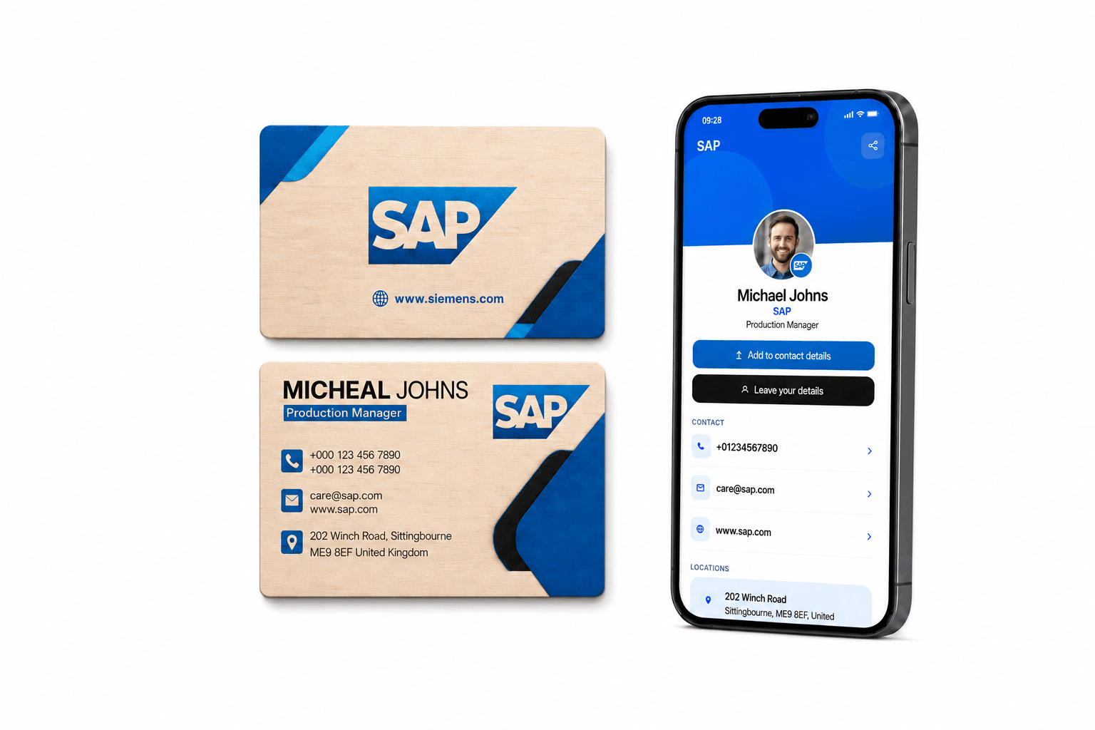 NFC visitekaart Bamboe – Eigen ontwerp