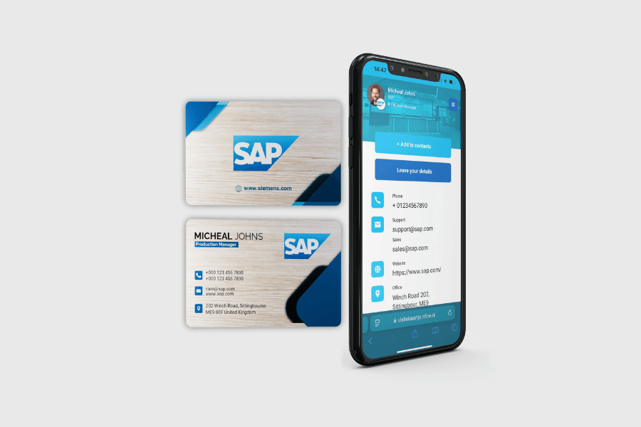 NFC visitekaart Bamboe – Eigen ontwerp