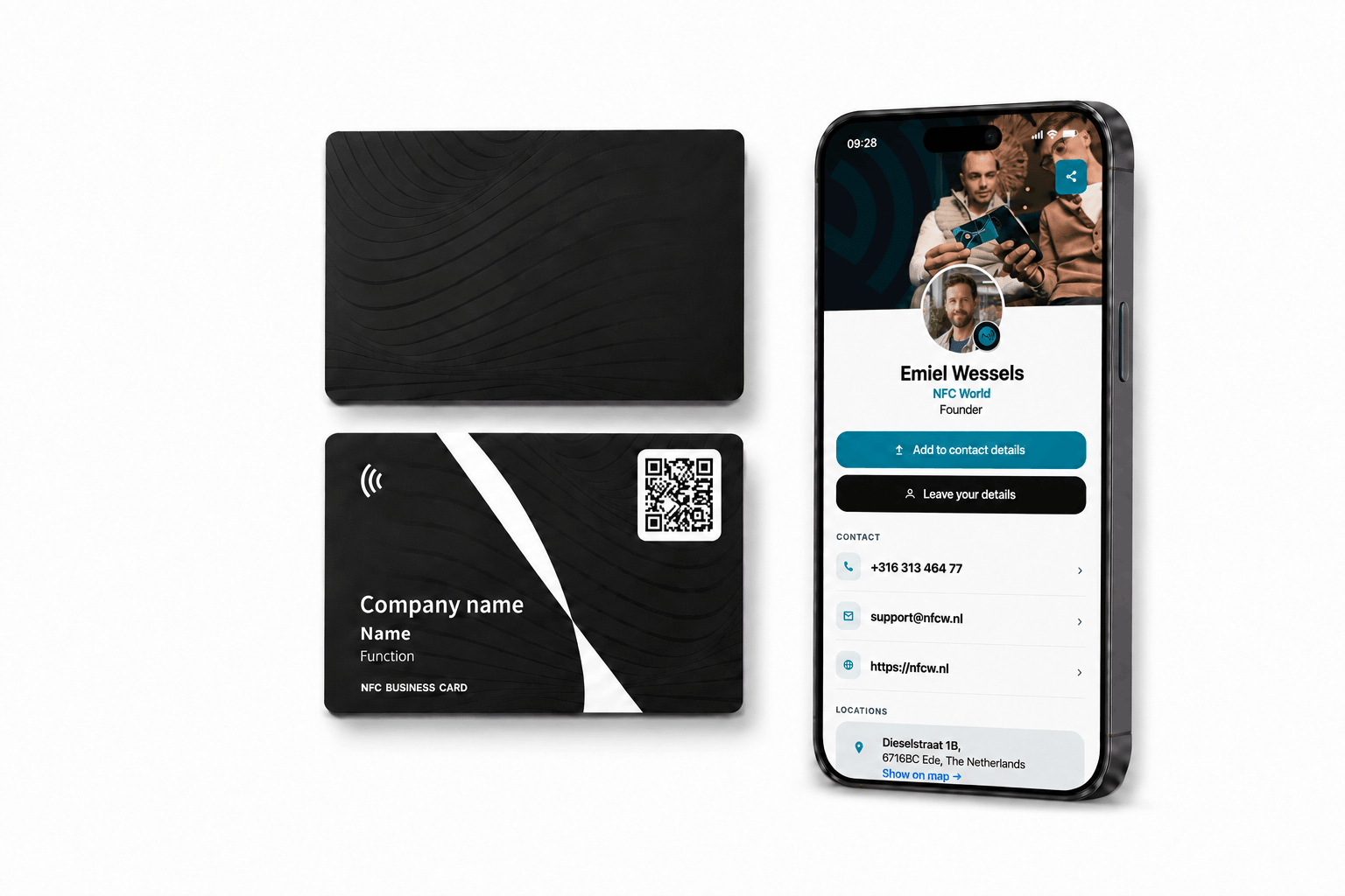 NFC visitekaart – Gepersonaliseerd design