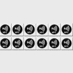 NFC Sticker NTAG213 On Metal Zwart (12 stuks)