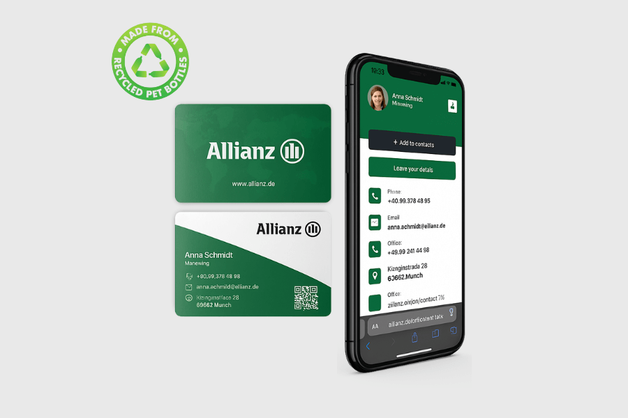 NFC visitekaart RPET – Eigen design