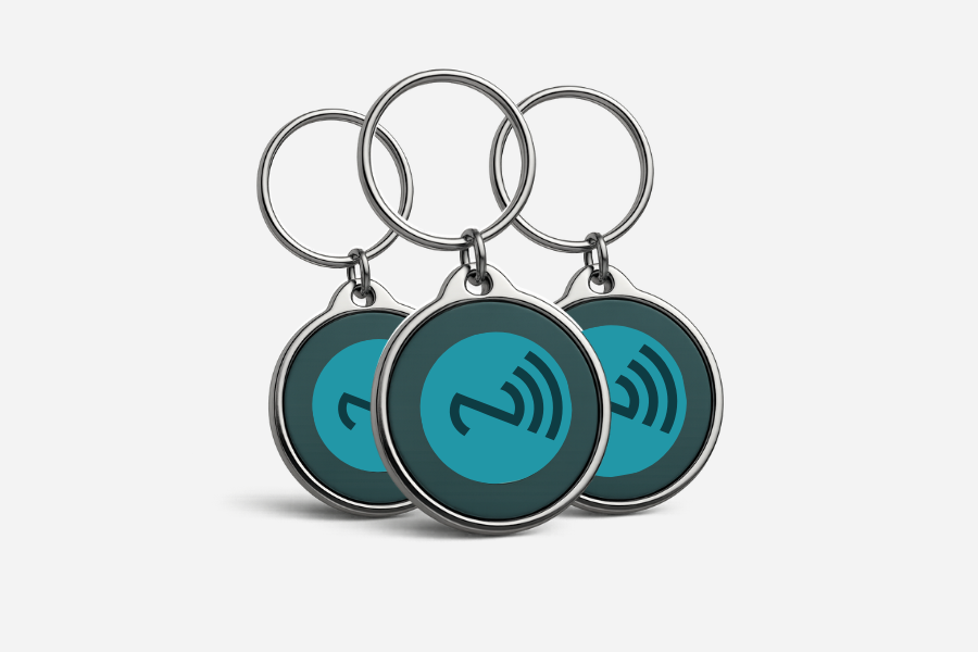 NFC Sleutelhanger Metaal Rond NTAG215 (3 stuks)