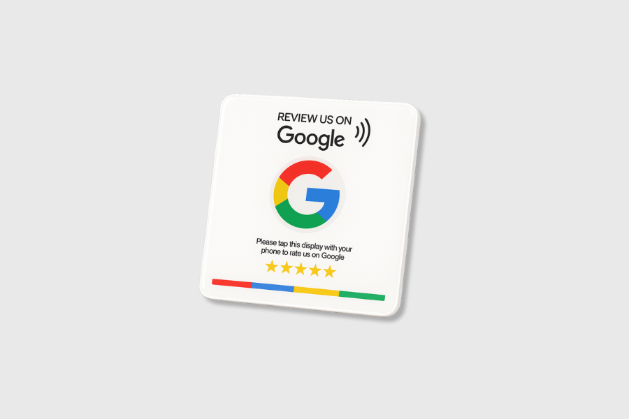 NFC Google Review Sticker Vierkant