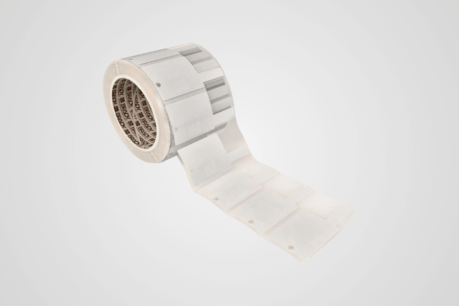 RFID LED Flag Label Polyester glanzend wit