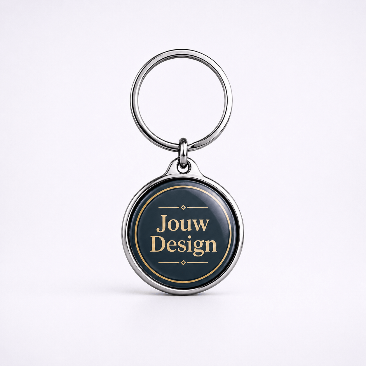 NFC Sleutelhanger Metaal Rond Eigen Design