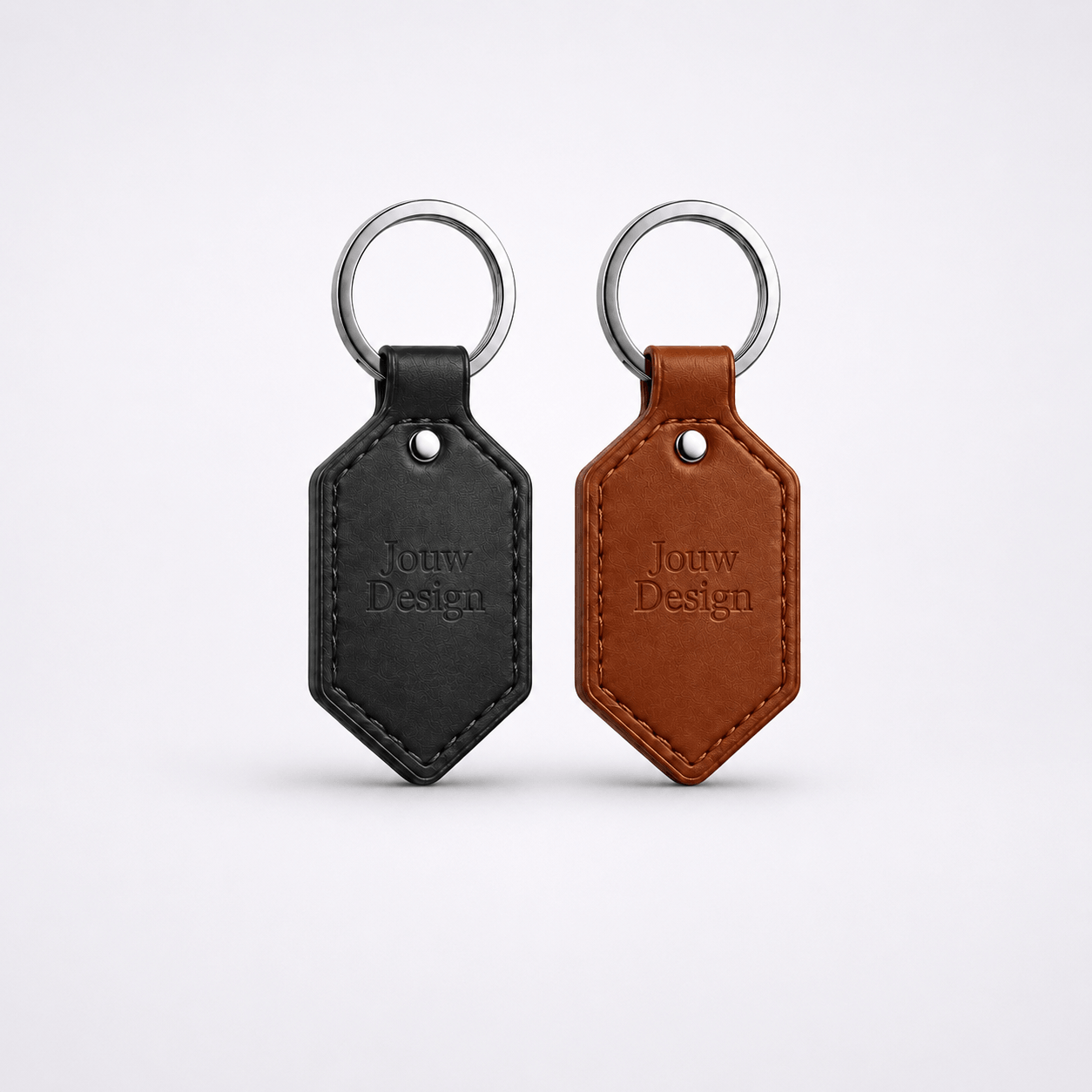 NFC Sleutelhanger Leer NTAG215 Eigen Design