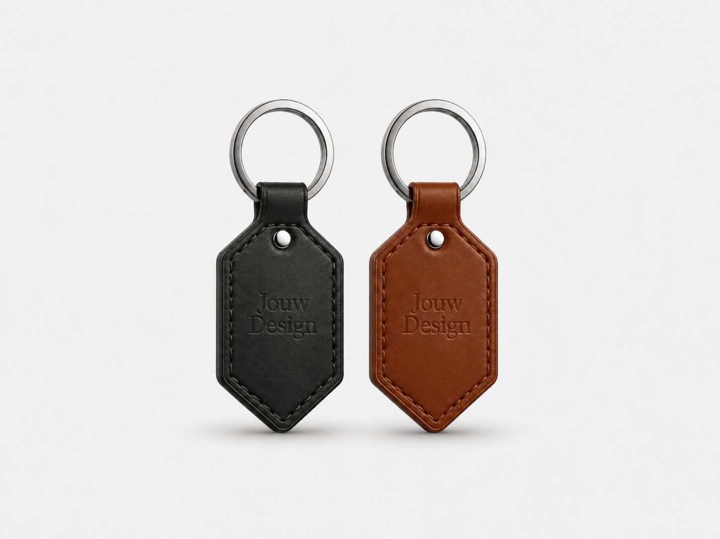 NFC Sleutelhanger Leer NTAG215 Eigen Design