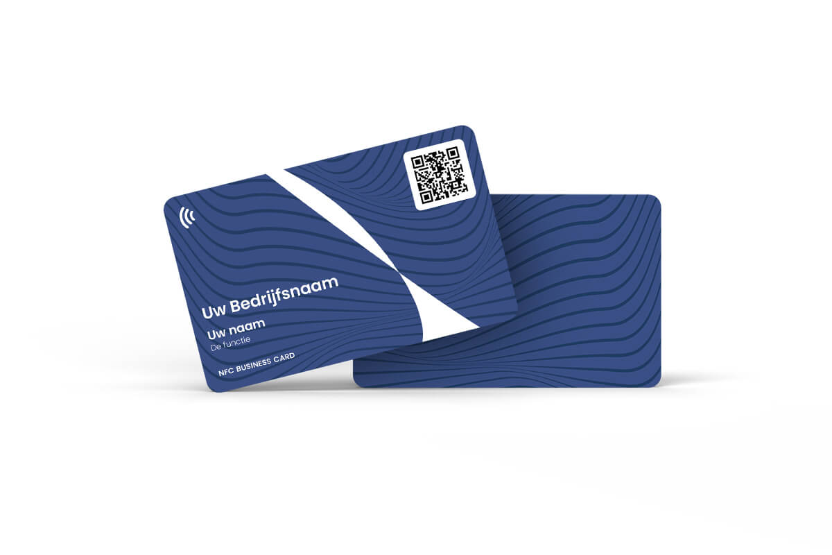 gepersonaliseerd design NFC visitekaart - blauw
