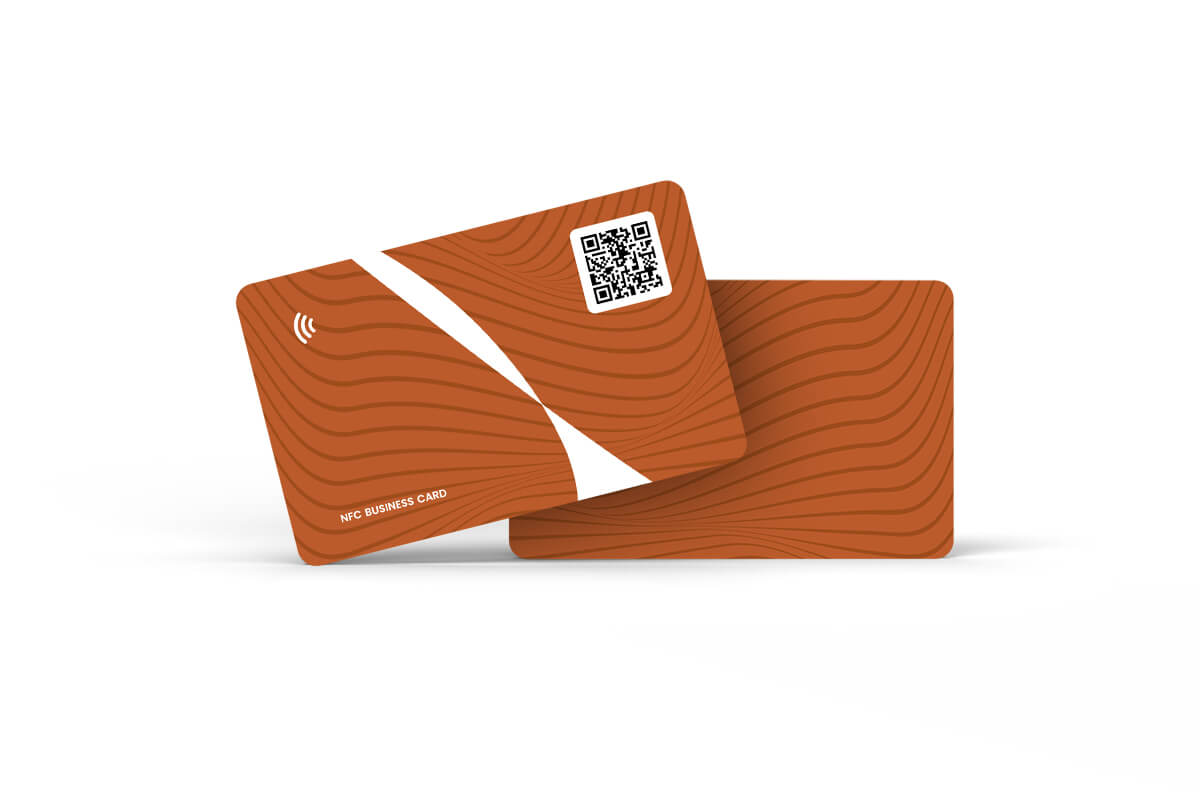 NFC visitekaart standaard design - bruin