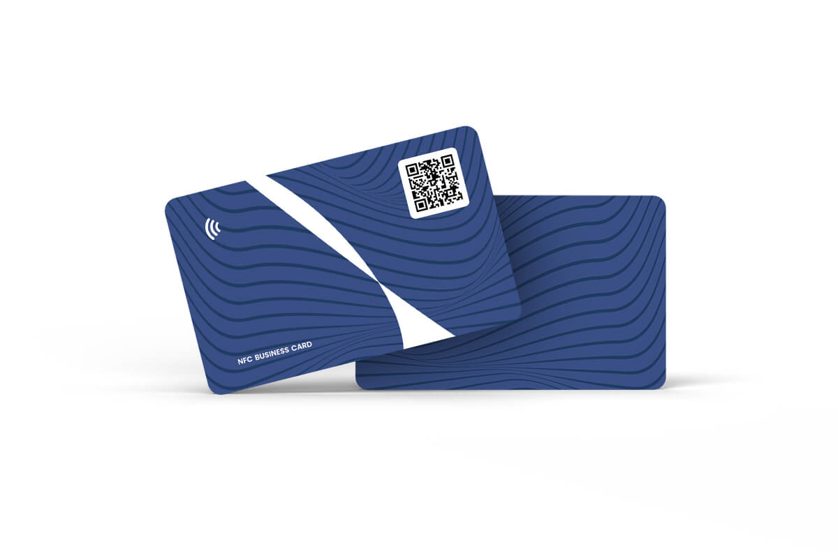 NFC visitekaart standaard design - donkerblauw