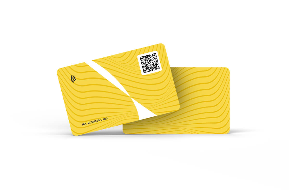 NFC visitekaart standaard design - geel