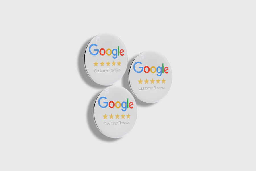 Google Review Stickers (3 stuks)