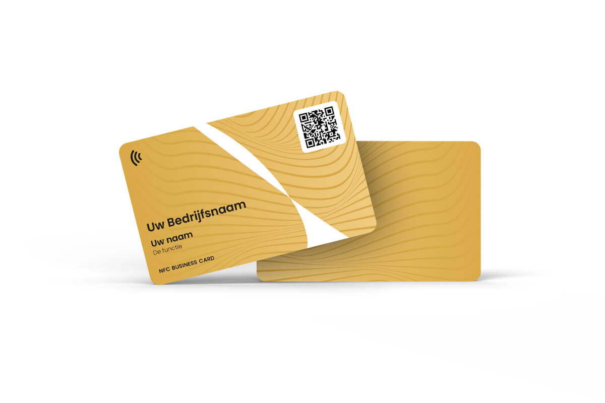gepersonaliseerd design NFC visitekaart - goud