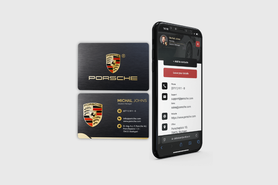 NFC visitekaart Metaal – Eigen design