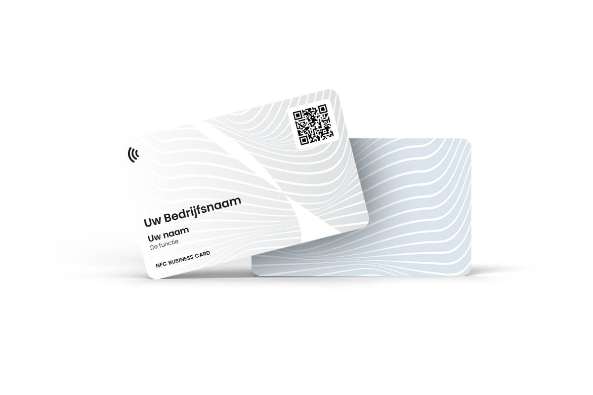 gepersonaliseerd design NFC visitekaart - zilver