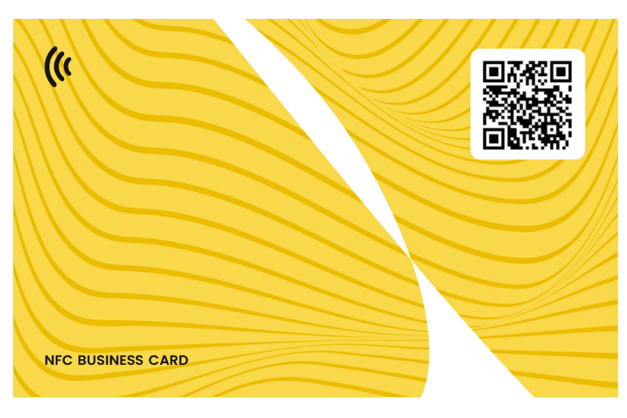 NFC visitekaart geel